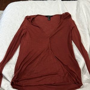 Forever 21 burnt orange long sleeve size small